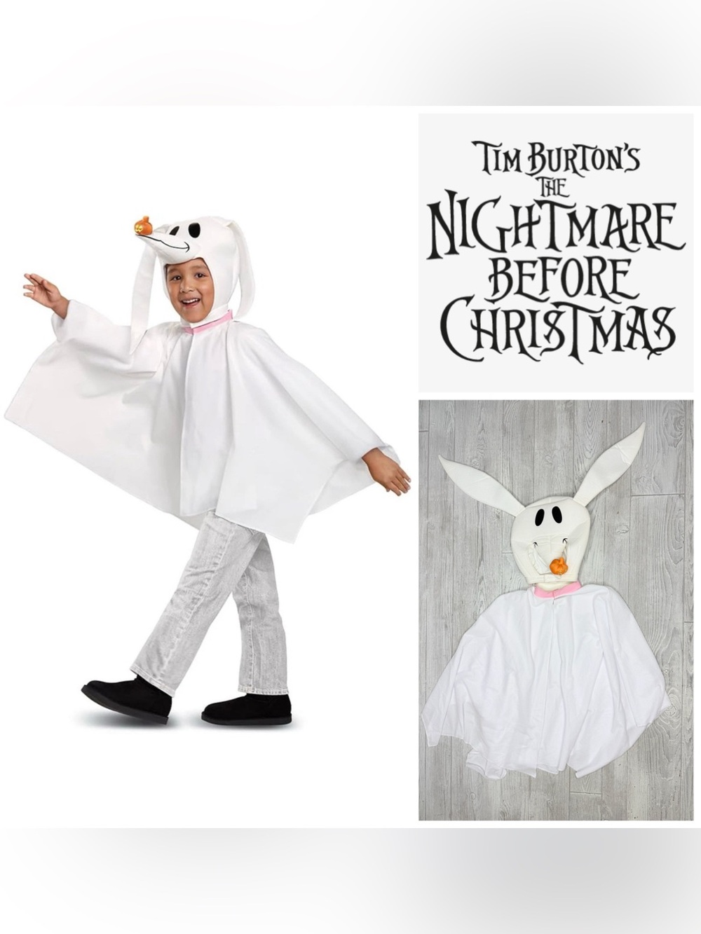 Zero nightmare before Christmas Halloween costume cosplay cape mask hat dress up